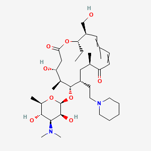 20-Deoxo-5-O-[3,6-dideoxy-3-(dimethylamino)-β-D-glucopyranosyl]-20-(1-piperidinyl)tylonolide