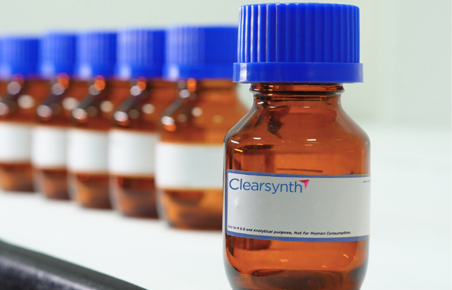Clearsynth scientist preparing and evaluating analytical reference standards