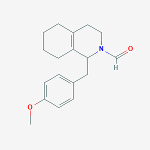 (+) N-formyl-1-(p-methoxybenzyl) 1,2,3,4,5,6,7,8 octa-hydro isoquinoline