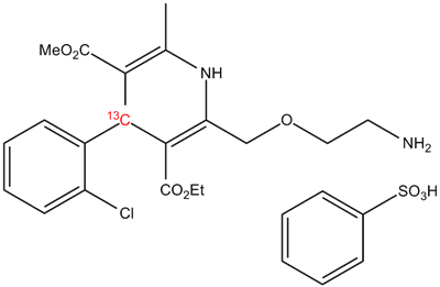 Amlodipine benzenesulfonate, racemic mixture 13C
