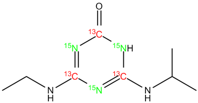 2-Hydroxy-atrazine 13C3, 15N3