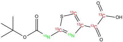 2-(2-((tert-butoxycarbonyl)amino)thiazol-4-yl)-2-oxoacetic acid 13C5, 15N2