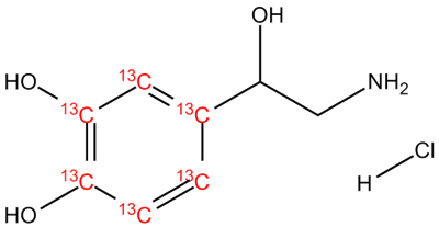 Norepinephrine hydrochloride, racemic mixture 13C6