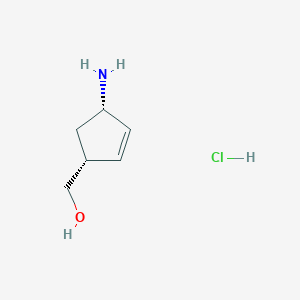 ((1R,4S)-4-Aminocyclopent-2-en-1-yl)methanol hydrochloride