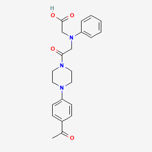 [{2-[4-(4-Acetylphenyl)piperazin-1-yl]-2-oxoethyl}(phenyl)amino]acetic acid