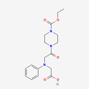[{2-[4-(Ethoxycarbonyl)piperazin-1-yl]-2-oxoethyl}(phenyl)amino]acetic acid