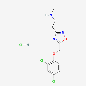(2-{5-[(2,4-Dichlorophenoxy)methyl]-1,2,4-oxadiazol-3-yl}ethyl)methylamine hydrochloride