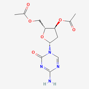 ((2R,3S,5R)-3-Acetoxy-5-(4-amino-2-oxo-1,3,5-triazin-1(2H)-yl)tetrahydrofuran-2-yl)methyl acetate