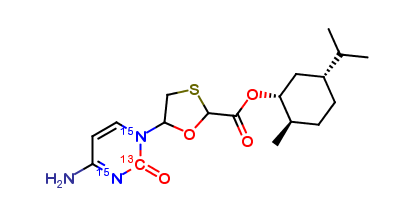 (2R,5S)-L-Menthol-5-(4-amino-2-oxo-1(2H)-pyrimidinyl-15N2,13C)-1,3-oxathiolane-2-carboxylate
