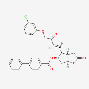 [(3aR,4R,5R,6aS)-4-[(E)-4-(3-chlorophenoxy)-3-oxobut-1-enyl]-2-oxo-3,3a,4,5,6,6a-hexahydrocyclopenta[b]furan-5-yl] 4-phenylbenzoate