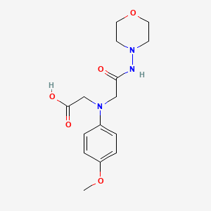 {(4-Methoxyphenyl)[2-(morpholin-4-ylamino)-2-oxoethyl]amino}acetic acid
