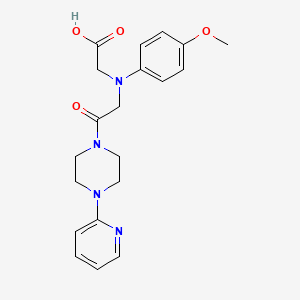 {(4-Methoxyphenyl)[2-oxo-2-(4-pyridin-2-ylpiperazin-1-yl)ethyl]amino}acetic acid