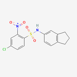 ((4-chloro-2-nitrophenyl)sulfonyl)indan-5-ylamine