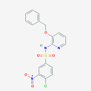 ((4-chloro-3-nitrophenyl)sulfonyl)(3-(phenylmethoxy)(2-pyridyl))amine