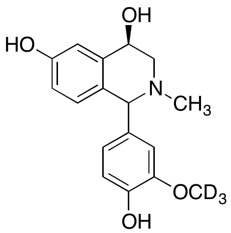(4R)-4,6-Dihydroxy-2-methyl-1-(3-methoxy-4-hydroxyphenyl)-1,2,3,4-tetrahydroisoquinoline-d3