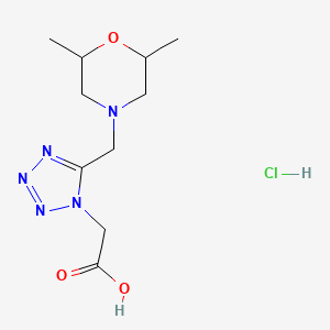 {5-[(2,6-Dimethylmorpholin-4-yl)methyl]-1H-tetrazol-1-yl}acetic acid hydrochloride