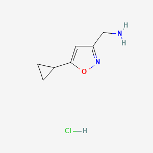 [(5-Cyclopropylisoxazol-3-yl)methyl]amine hydrochloride