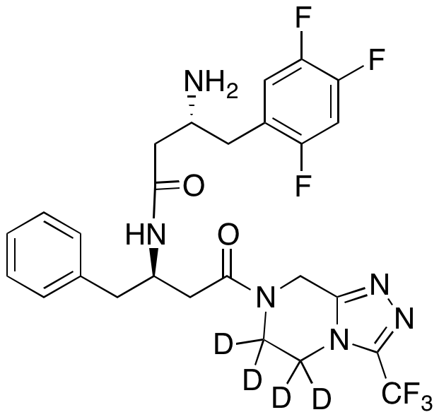 (R)-3-Amino-N-((R)-4-oxo-1-phenyl-4-(3-(trifluoromethyl)-5,6-dihydro-[1,2,4]triazolo[4,3-a]pyrazin-7(8H)-yl)butan-2-yl)-4-(2,4,5-trifluorophenyl)butanamide-d4