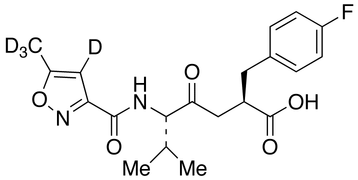(αR)-4-Fluoro-α-[(3S)-4-methyl-3-[[(5-methyl-3-isoxazolyl)carbonyl]amino]-2-oxopentyl]-benzenepropanoic-d3 Acid