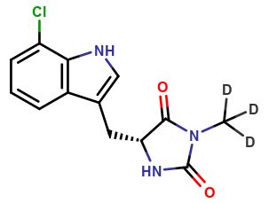 (R)-5-((7-chloro-1H-indol-3-yl)methyl)-3-methyl-D3-imidazolidine-2,4-dione