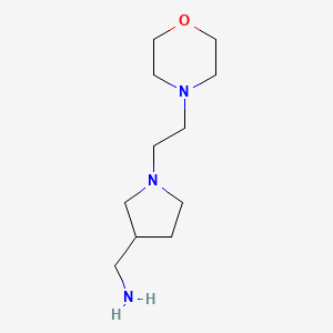 {1-[2-(Morpholin-4-yl)ethyl]pyrrolidin-3-yl}methanamine