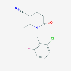 1-(2-Chloro-6-fluorobenzyl)-2-methyl-6-oxo-1,4,5,6-tetrahydro-3-pyridinecarbonitrile
