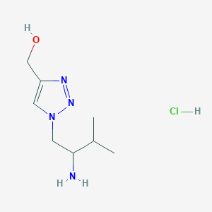 (1-(2-amino-3-methylbutyl)-1H-1,2,3-triazol-4-yl)methanol hydrochloride