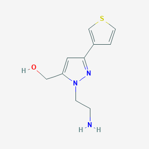 (1-(2-aminoethyl)-3-(thiophen-3-yl)-1H-pyrazol-5-yl)methanol