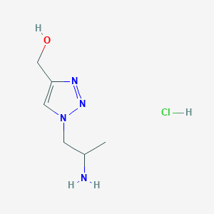 (1-(2-aminopropyl)-1H-1,2,3-triazol-4-yl)methanol hydrochloride