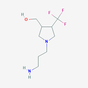 (1-(3-Aminopropyl)-4-(trifluoromethyl)pyrrolidin-3-yl)methanol