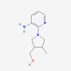 (1-(3-Aminopyridin-2-yl)-4-methylpyrrolidin-3-yl)methanol