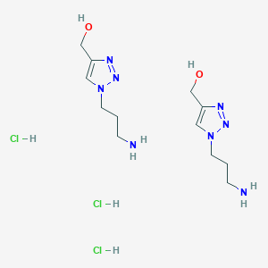 (1-(3-aminopropyl)-1H-1,2,3-triazol-4-yl)methanol sesquihydrochloride