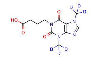 1-(3-carboxypropyl)3,7-dimethyl Xanthine-d6
