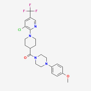 {1-[3-chloro-5-(trifluoromethyl)-2-pyridinyl]-4-piperidinyl}[4-(4-methoxyphenyl)piperazino]methanone