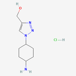 (1-(4-aminocyclohexyl)-1H-1,2,3-triazol-4-yl)methanol hydrochloride
