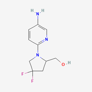 (1-(5-Aminopyridin-2-yl)-4,4-difluoropyrrolidin-2-yl)methanol