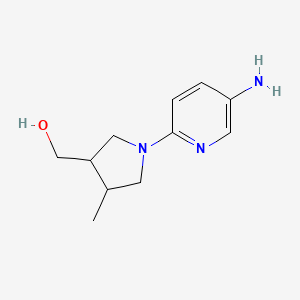(1-(5-Aminopyridin-2-yl)-4-methylpyrrolidin-3-yl)methanol
