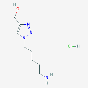 (1-(5-aminopentyl)-1H-1,2,3-triazol-4-yl)methanol hydrochloride