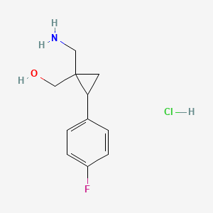 [1-(Aminomethyl)-2-(4-fluorophenyl)cyclopropyl]methanol hydrochloride