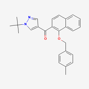 [1-(tert-butyl)-1H-pyrazol-4-yl]{1-[(4-methylbenzyl)oxy]-2-naphthyl}methanone