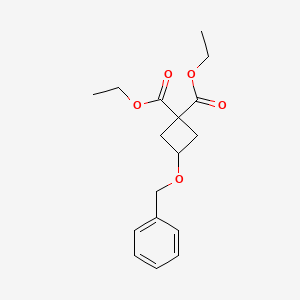 1,1-diethyl 3-(benzyloxy)cyclobutane-1,1-dicarboxylate