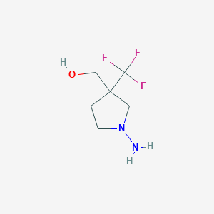 (1-Amino-3-(trifluoromethyl)pyrrolidin-3-yl)methanol