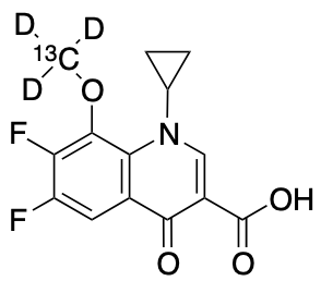 1-Cyclopropyl-6,7-difluoro-8-methoxy-4-oxo-1,4-dihydroquinoline-3-carboxylic Acid-13C,d3