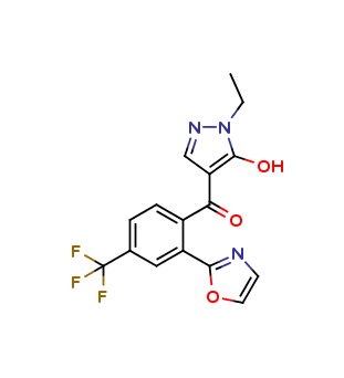 (1-Ethyl-5-hydroxy-1H-pyrazol-4-yl)-(2-oxazol-2-yl-4-trifluoromethyl-phenyl)-methanone