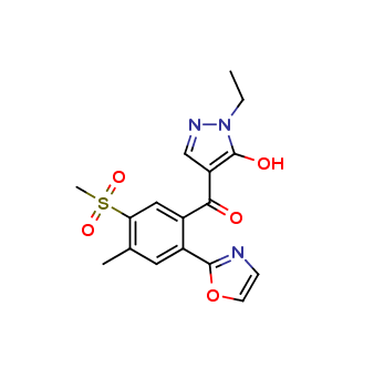 (1-Ethyl-5-hydroxy-1H-pyrazol-4-yl)-(5-methanesulfonyl-4-methyl-2-oxazol-2-yl-phenyl)-methanone