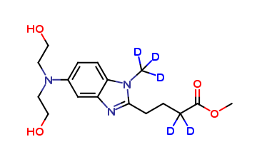 [1-Methyl-5-bis(2’-hydroxyethyl)aminobenzimidazolyl-2]butanoic Acid Methyl Ester-d5