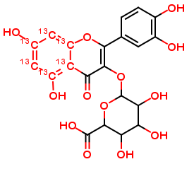 Quercetin-3-O-beta-D-glucuronide 13C6