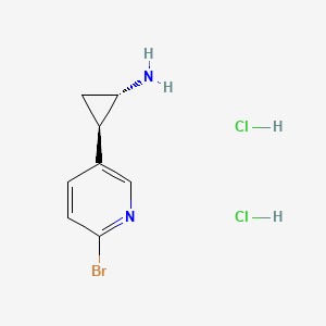 (1S,2R)-rel-2-(6-bromopyridin-3-yl)cyclopropan-1-amine dihydrochloride