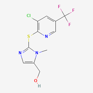 (2-{[3-Chloro-5-(trifluoromethyl)-2-pyridinyl]-sulfanyl}-1-methyl-1H-imidazol-5-yl)methanol