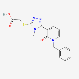 2-{[5-(1-Benzyl-2-oxo-1,2-dihydro-3-pyridinyl)-4 methyl-4H-1,2,4-triazol-3-yl]sulfanyl}acetic acid
